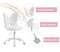 Adjustable Child Vanity Chair Swivel Task Chair Students Reading Chair for Home Bedroom School Dorm, Snowflake White Kids Desk Chair, Butterfly Faux Fur Girls Study Chair,